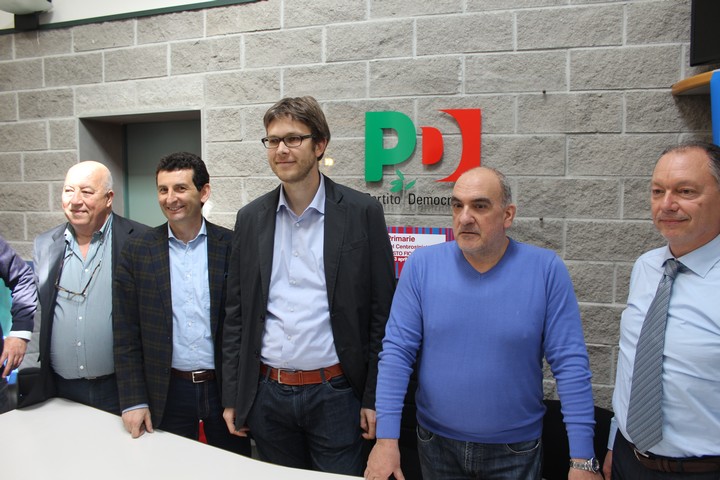 Da sinistra: Muscas (Sesto Civica), Baldi (Pd), Zambini (Pd), Camardo (Italia dei Valori), Baronti (Popolari per Sesto)