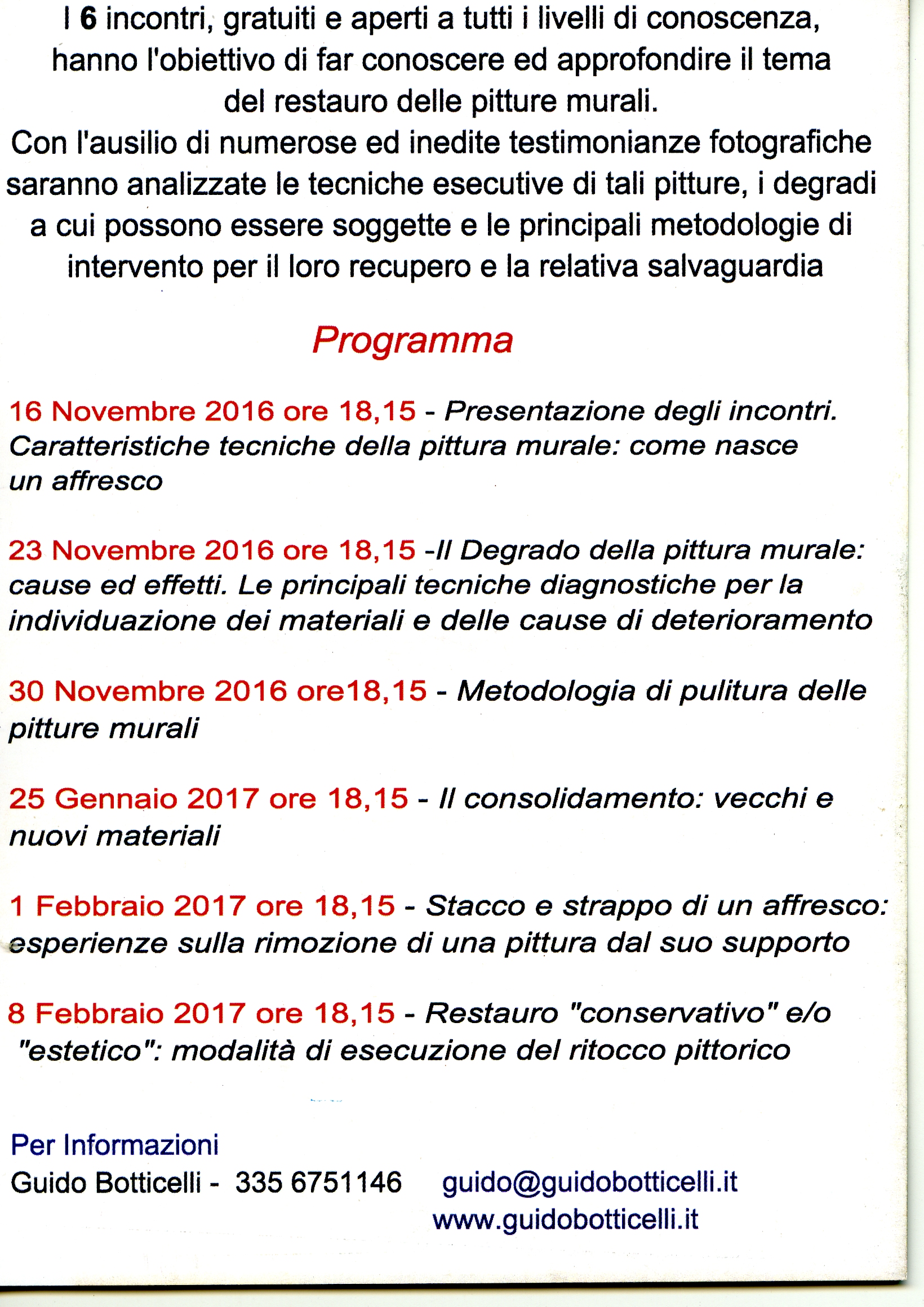 info corso