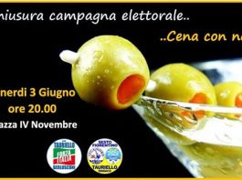 Il Centrodestra chiude la campagna elettorale con una cena in piazza IV novembre