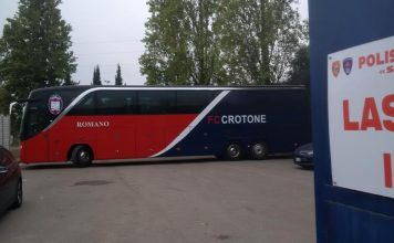 Crotone, rifinitura al campo del Calenzano in vista della gara con la Fiorentina