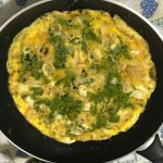 Frittata di vitalbe appena colte