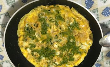 Un piatto di stagione: la frittata di vitalbe Frittata di vitalbe appena colte