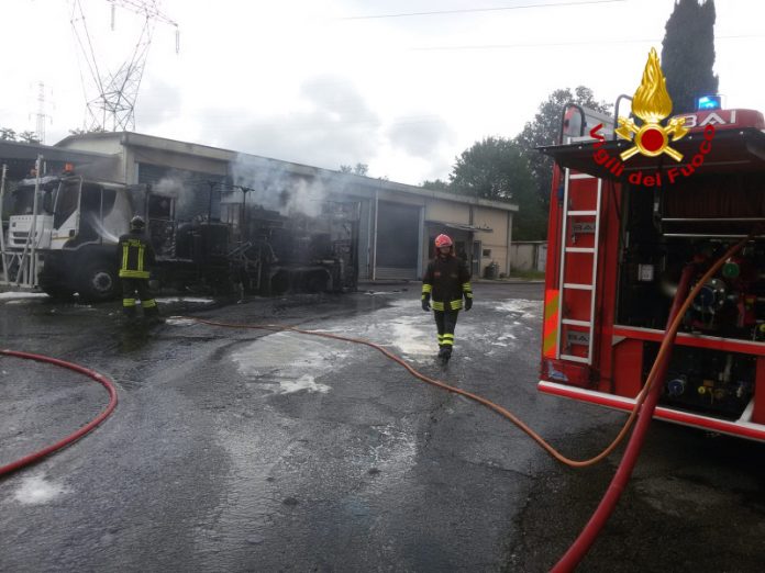 Vigili del fuoco al casello di Calenzano