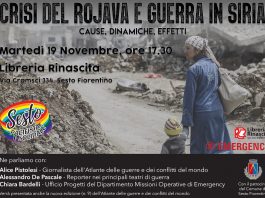 “Crisi del Rojava e guerra in Siria”: incontro alla libreria Rinascita