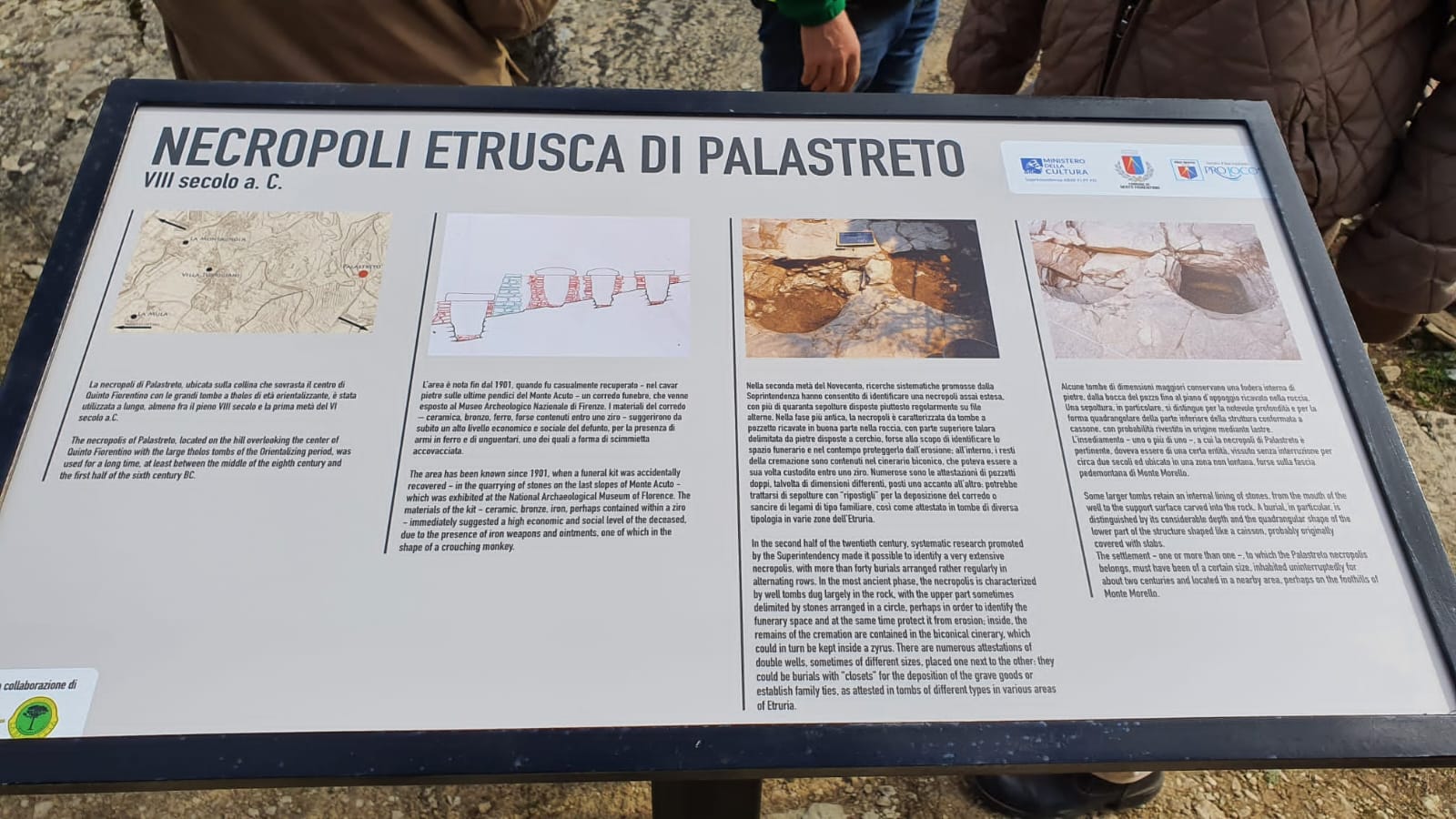 Pannello necropoli etrusca Palastreto 