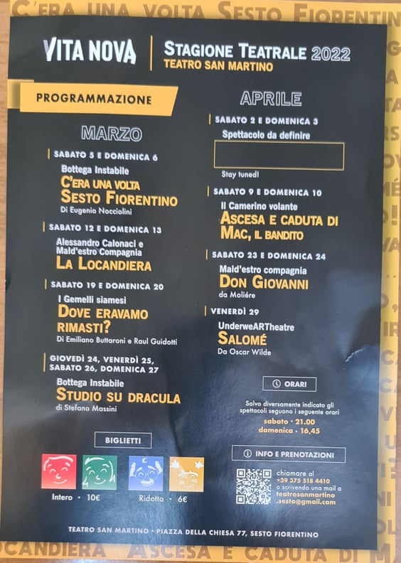 Teatro San Martino-Stagione 2022