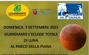 Eclissi totale di luna al Parco della Piana