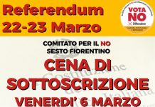 Cena di sottoscrizione del Comitato per il NO Sesto Fiorentino