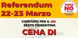 Cena di sottoscrizione del Comitato per il NO Sesto Fiorentino