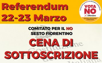 Cena di sottoscrizione del Comitato per il NO Sesto Fiorentino