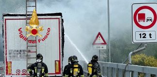 A1: mezzo pesante a fuoco in direzione nord