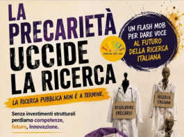 “La precarietà uccide la ricerca”, Flash mob al CNR di via Madonna del Piano