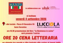 “La resistenza in cucina” a La Lucciola con Roberta Pieraccioli ANPI Sesto Fiorentino