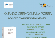 “Quando germoglia la poesia” incontro con Mariagrazia Carraroli Ex Libris-Quando germoglia la poesia